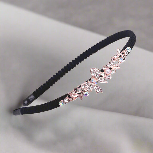 Clear crystal with black hairband